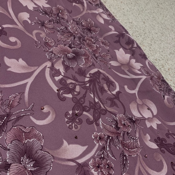 pink floral midi skirt - Picture 4 of 4